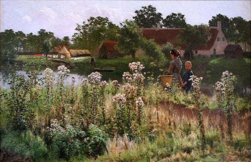 Emile Claus The river Lys at Astene